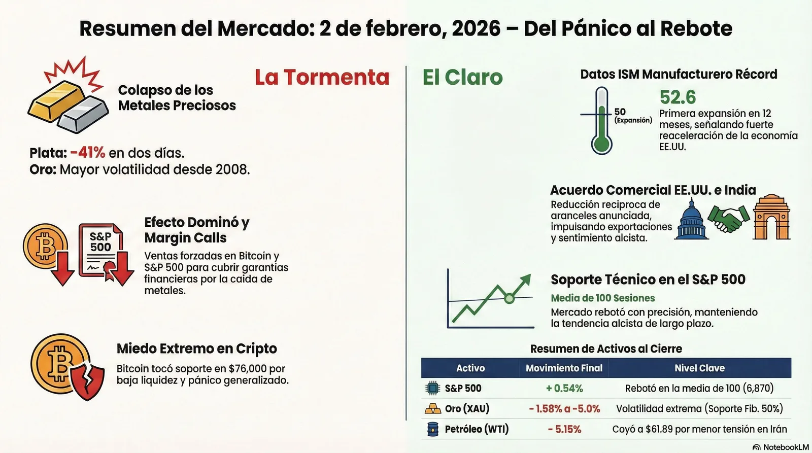 Cierre de Mercados – 02 febrero 2026