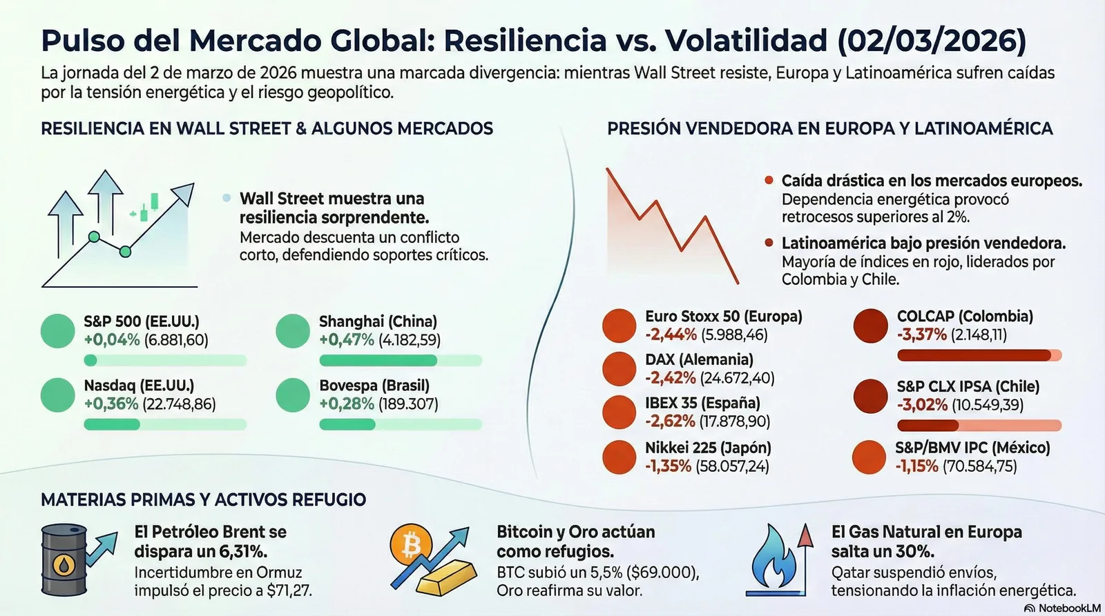 Cierre de Mercados – 02 marzo 2026