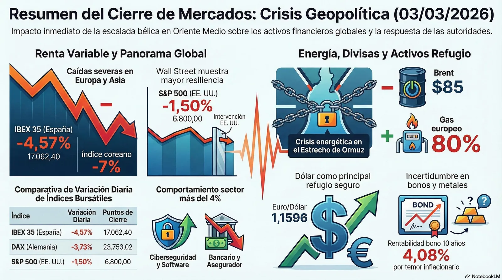 Cierre de Mercados – 03 marzo 2026