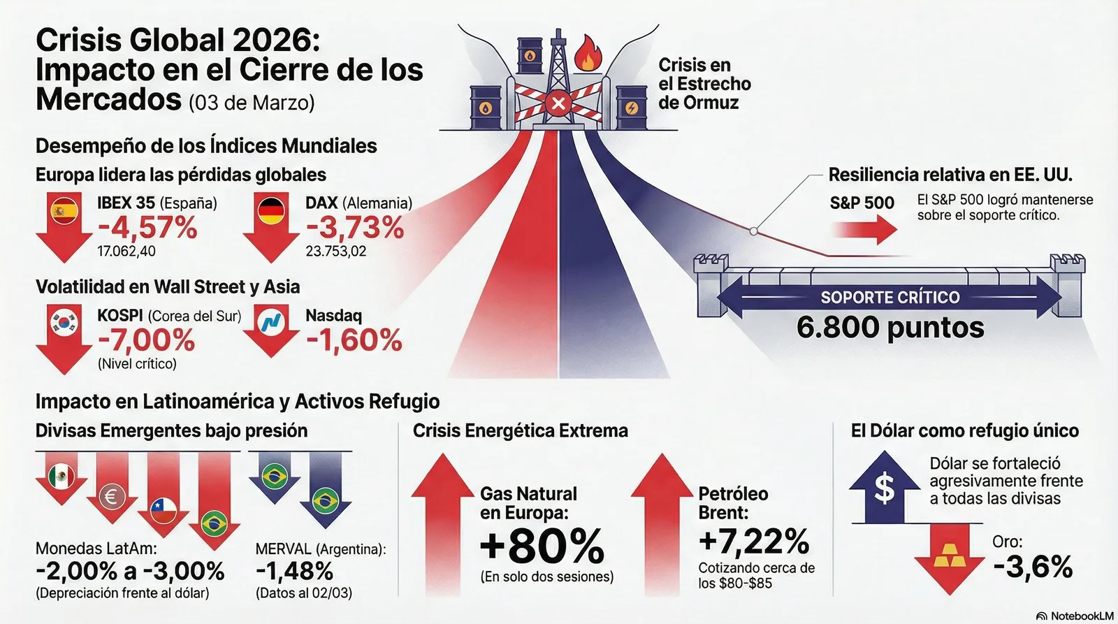 Cierre de Mercados – 03 marzo 2026