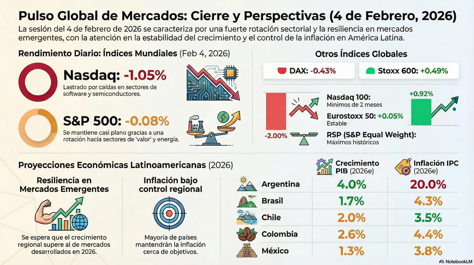Cierre de Mercados – 04 febrero 2026