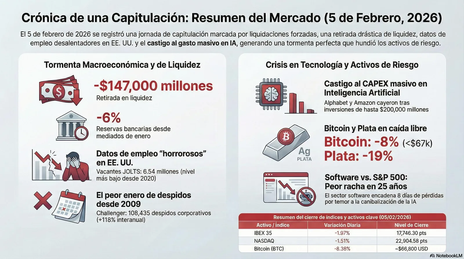 Cierre de Mercados – 05 febrero 2026