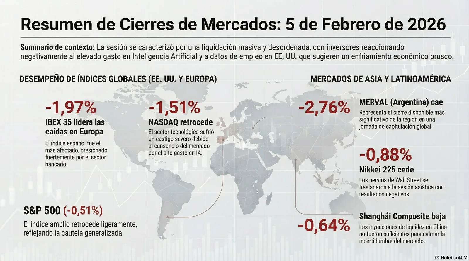 Cierre de Mercados – 05 febrero 2026