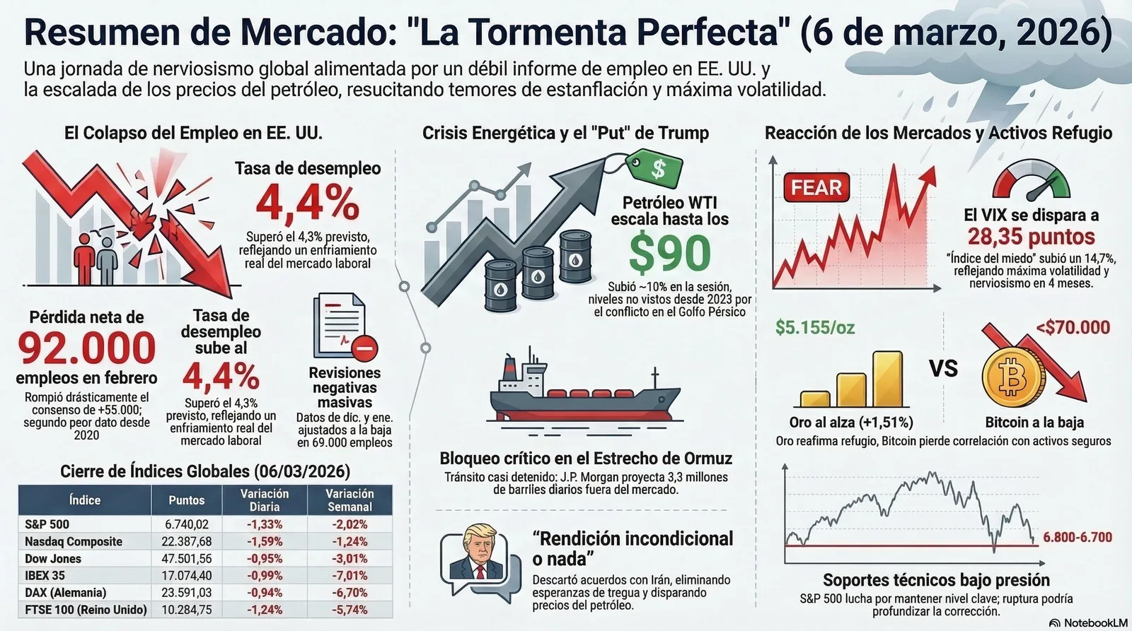 Cierre de Mercados – 06 marzo 2026