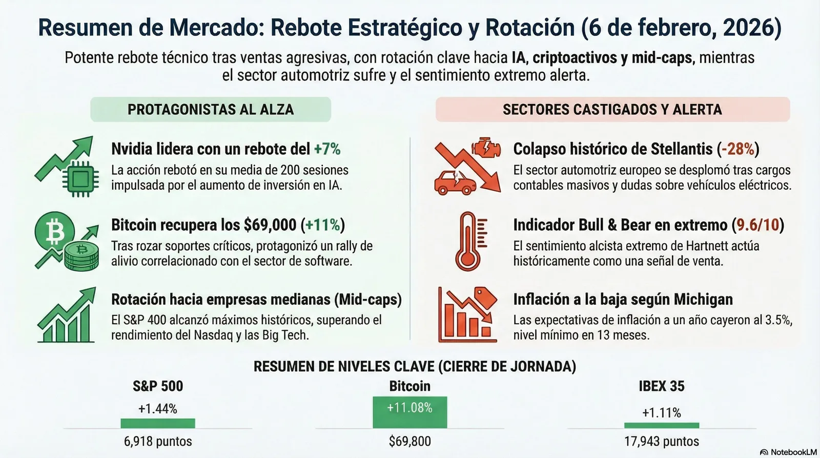 Cierre de Mercados – 06 febrero 2026