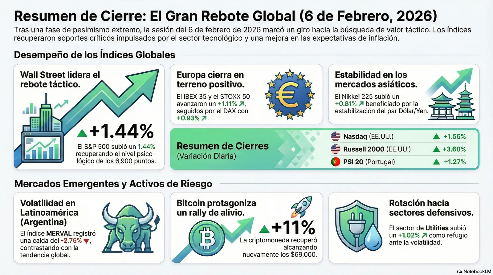 Cierre de Mercados – 06 febrero 2026