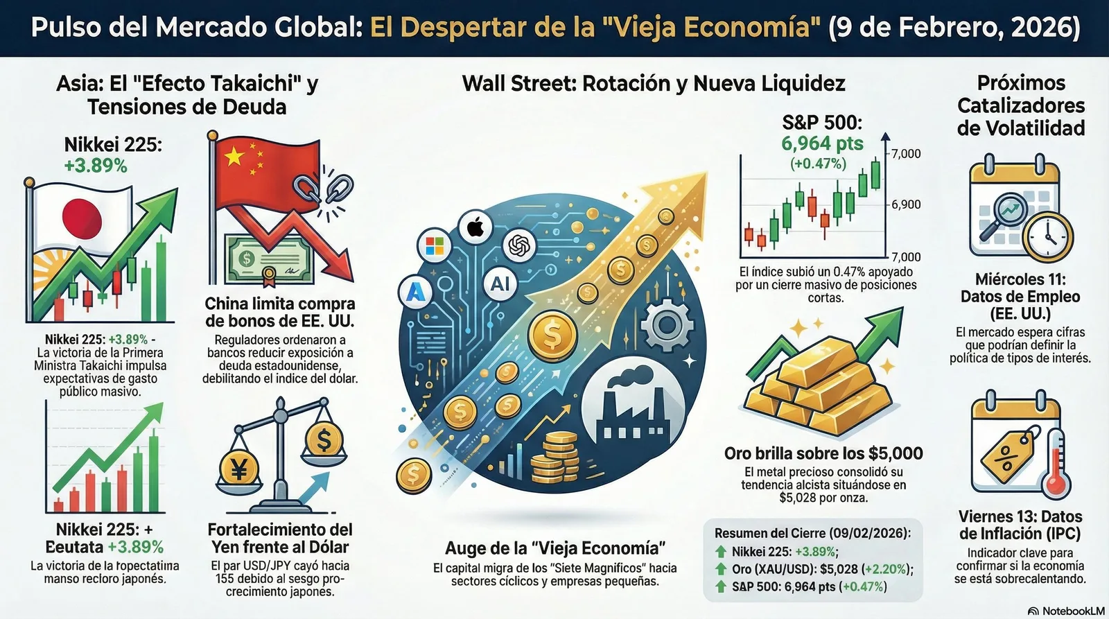 Cierre de Mercados – 09 febrero 2026