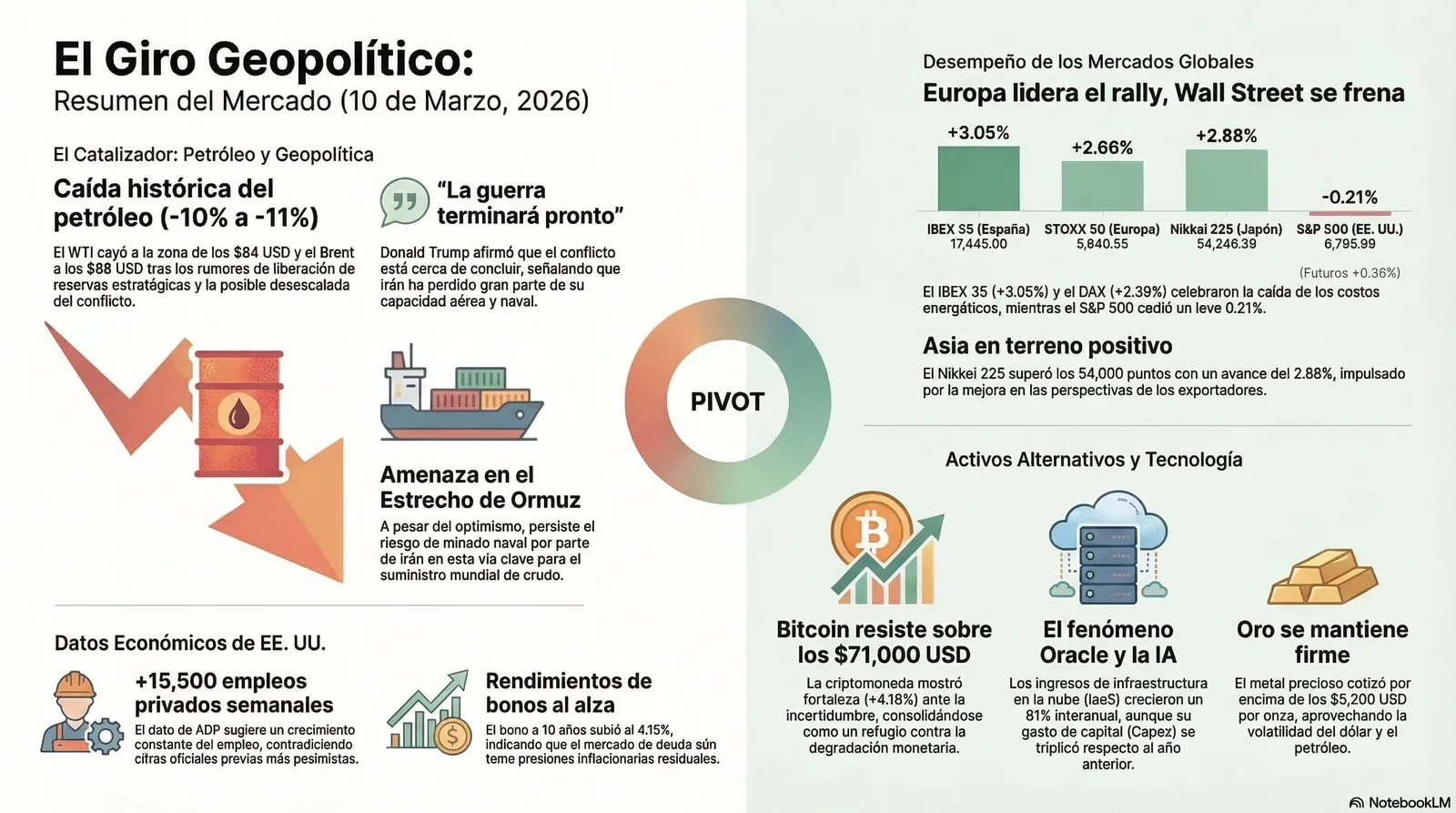 Cierre de Mercados – 10 marzo 2026