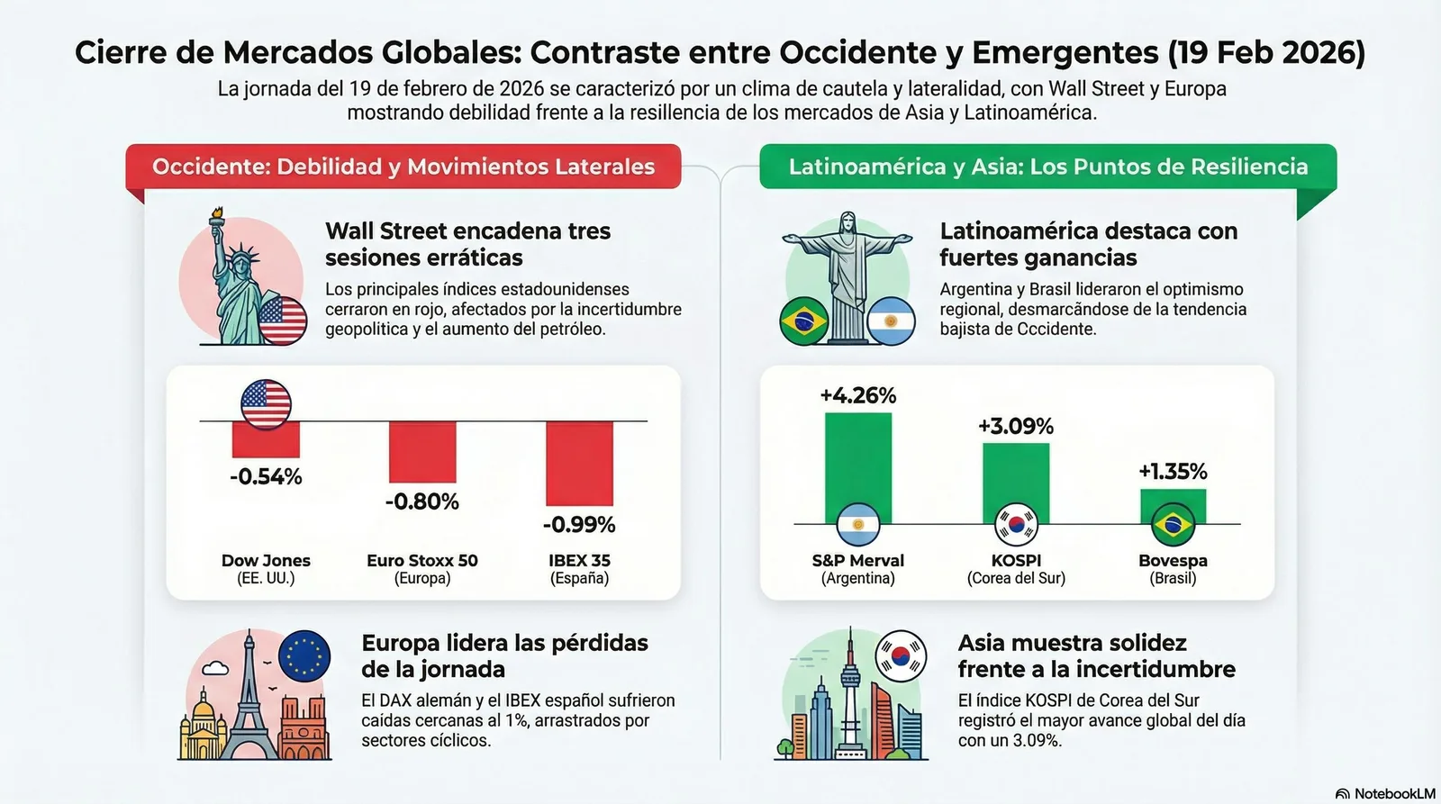 Cierre de Mercados – 19 febrero 2026
