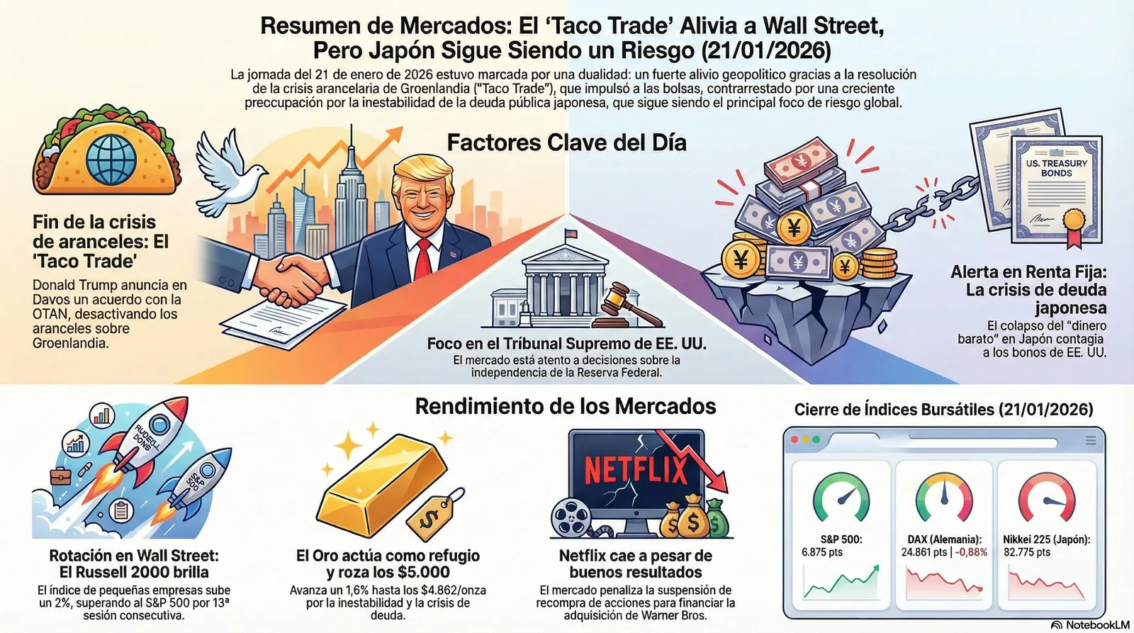 Cierre de Mercados – 21 enero 2026