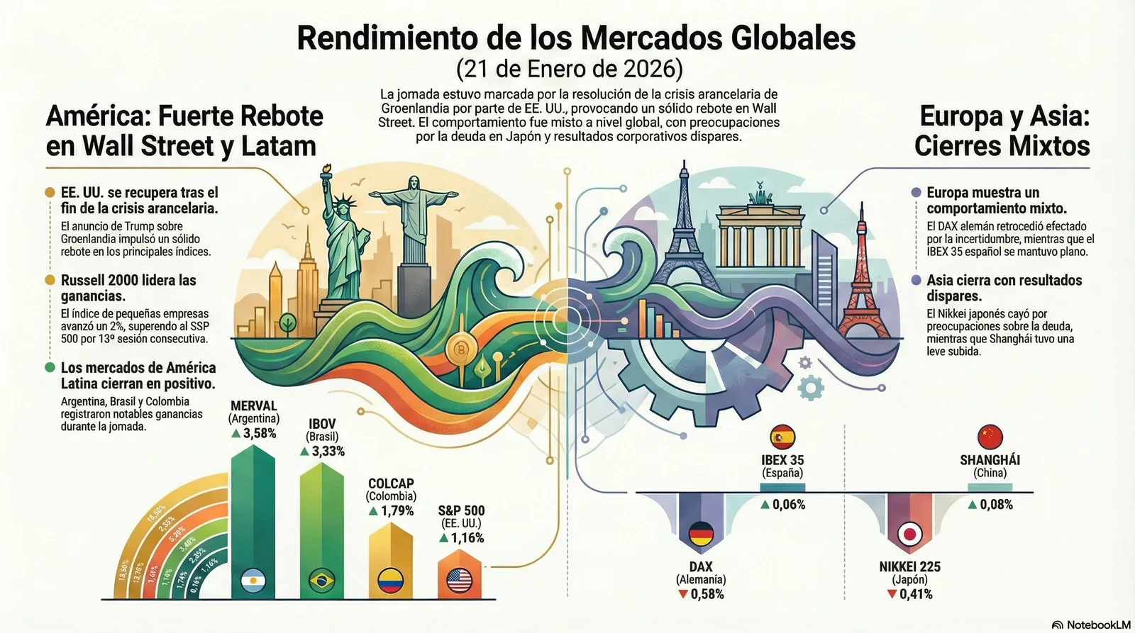 Cierre de Mercados – 21 enero 2026