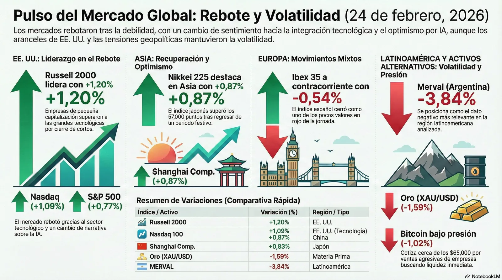 Cierre de Mercados – 24 febrero 2026