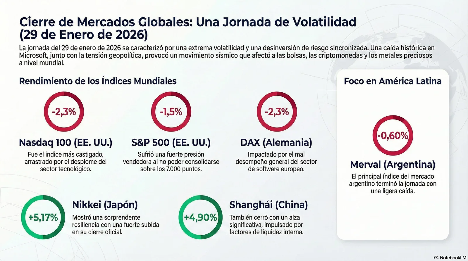 Cierre de Mercados – 29 enero 2026