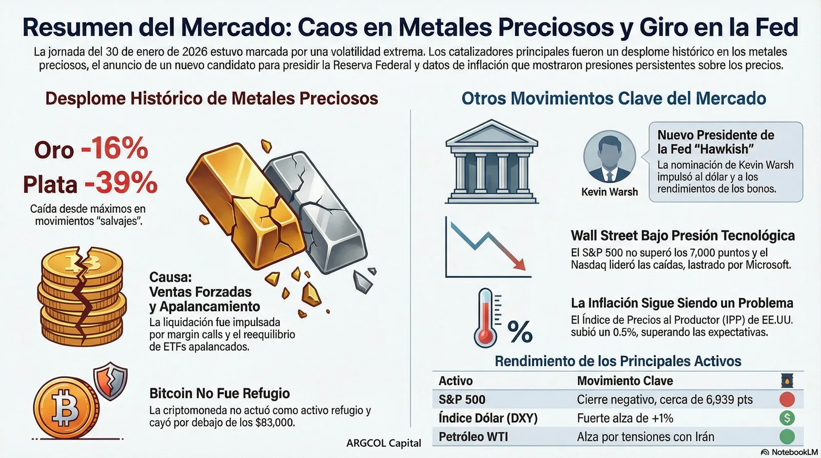 Cierre de Mercados – 30 enero 2026