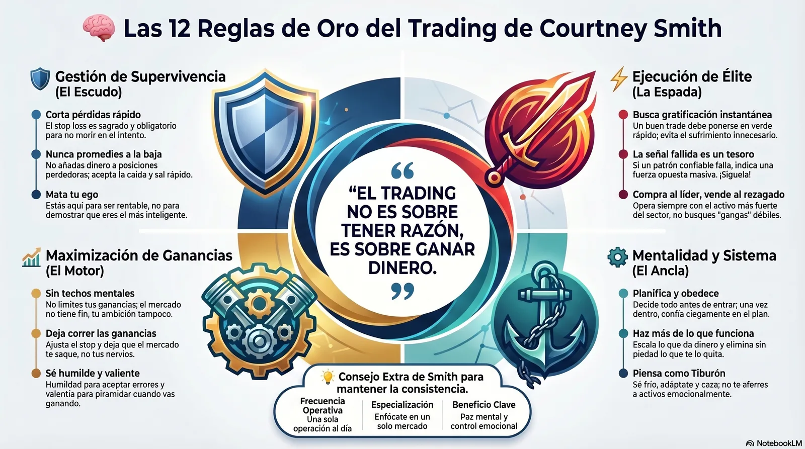 El Decálogo de la Supervivencia Financiera: Las 12 Reglas de Courtney Smith para el Trading de Élite