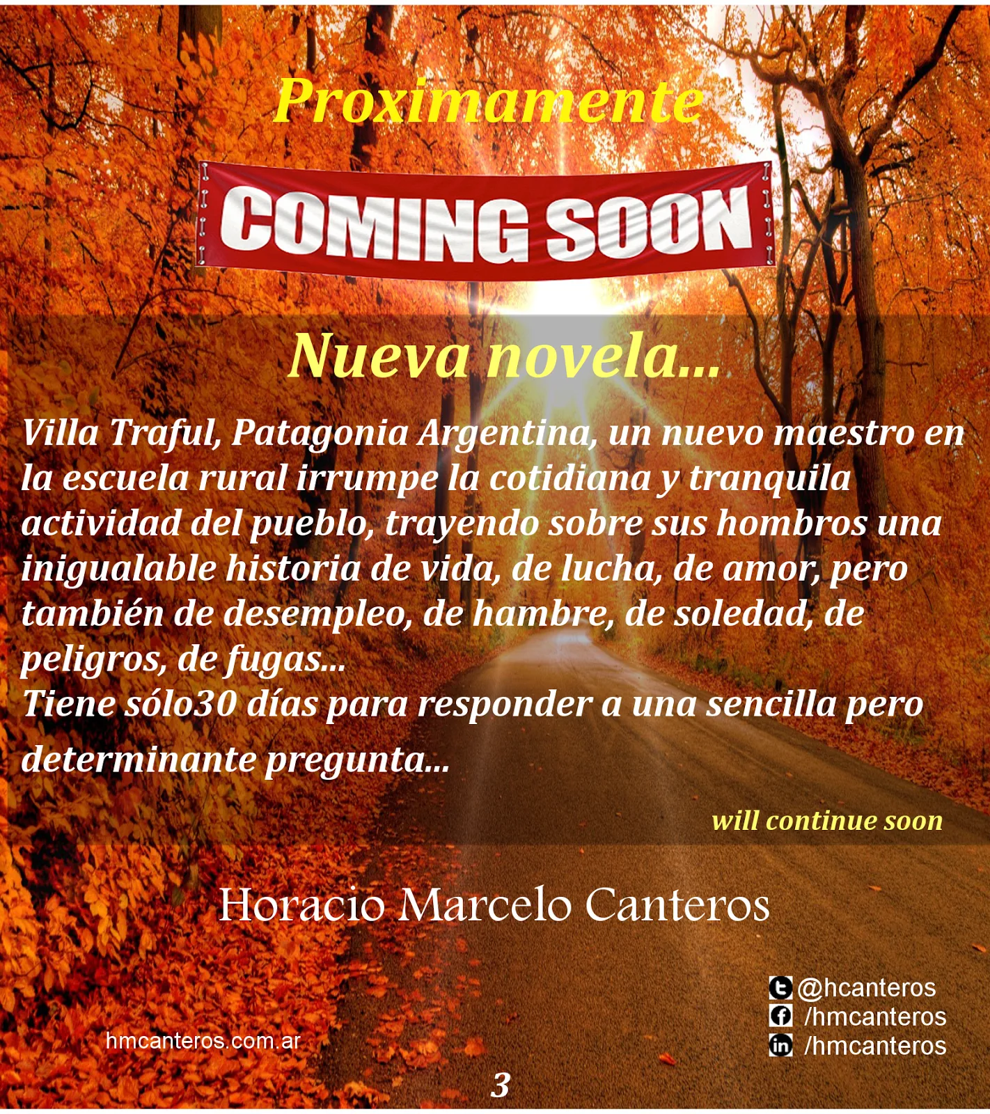 Próximamente, mi segunda novela... III