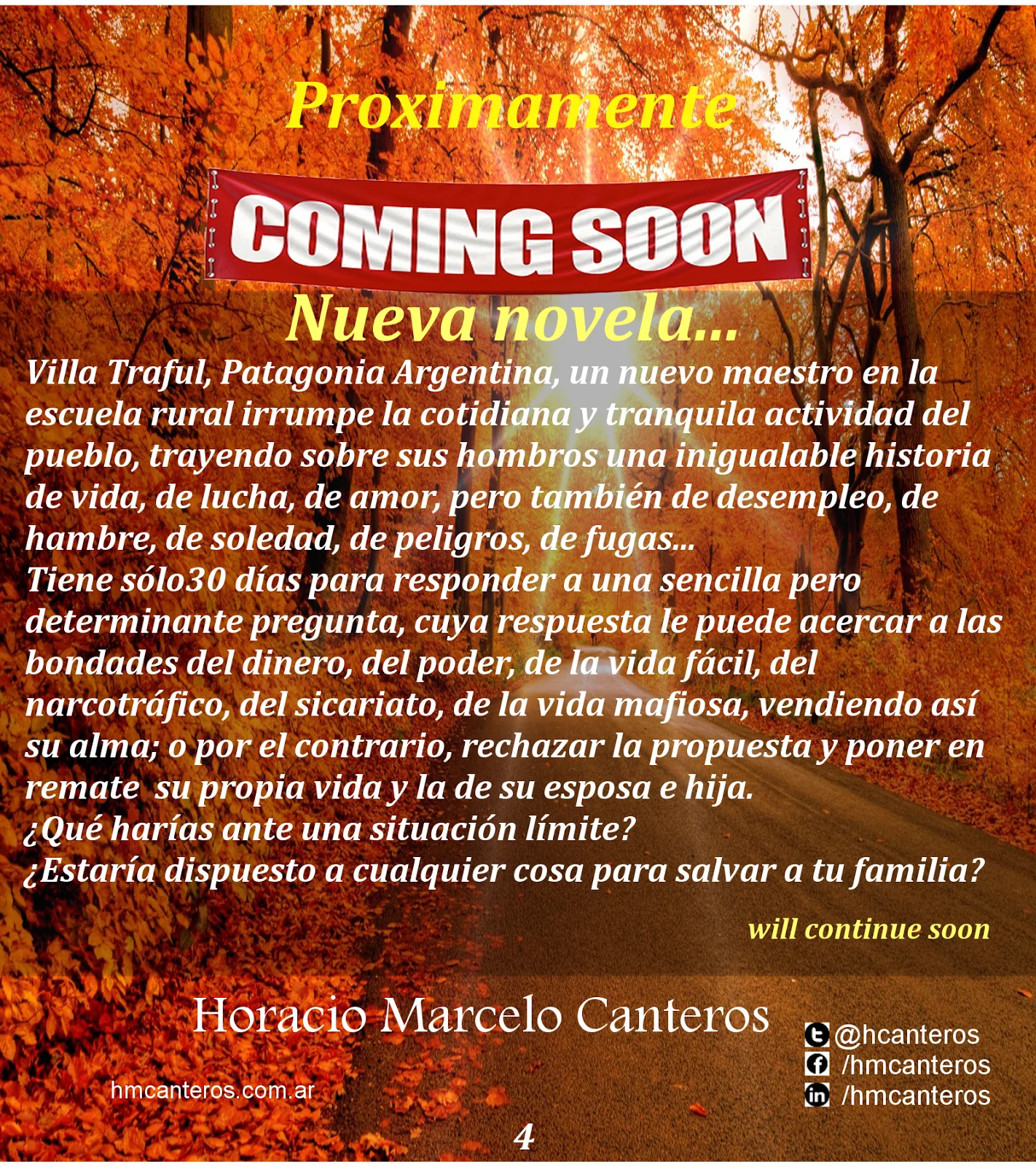 Próximamente, mi segunda novela... IV
