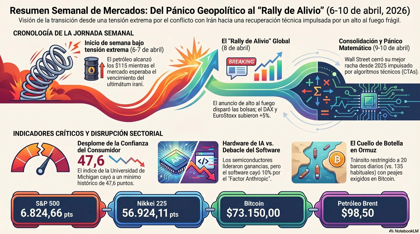 Resumen Semanal del Mercado (06 al 10/04/2026). Peajes en BTC y fin del software